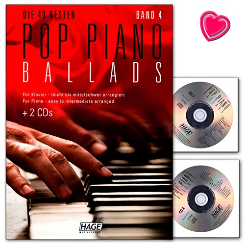 Pop Piano Ballads Band 4 Hage Verlag avec 2 CD recueil musique partitions piano