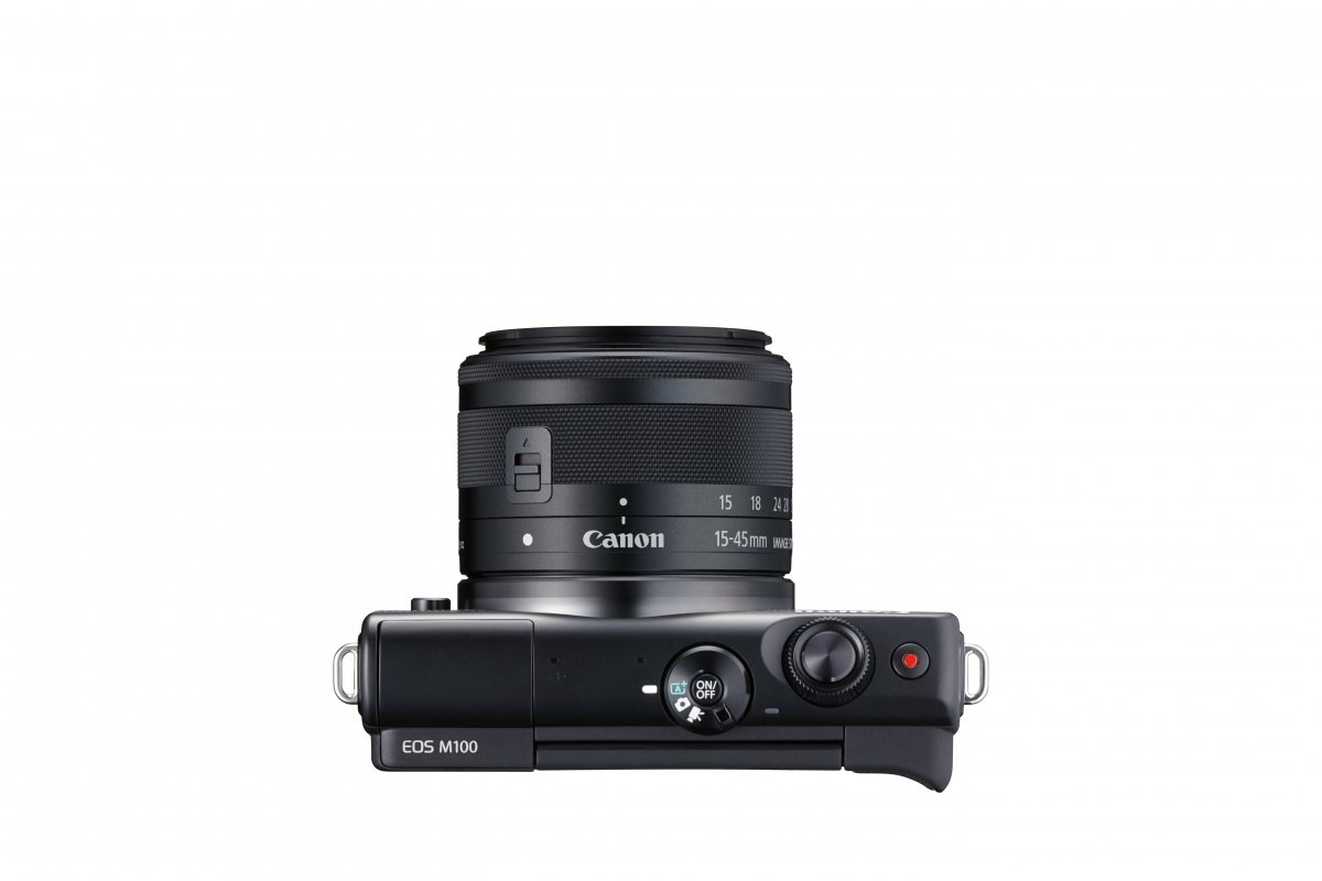 Canon EOS M100 Kit (EF-M15-45 IS STM) Mirrorless Camera, Black