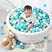 STARBOLO Ball Pit Balls - 100pcs Crush Proof Non-Toxic Non-BPA Plastic Children's Toy Balls Macaron Ocean Balls for Birthday Parties Games Pool (100pcs, Pearl Blue&Green)