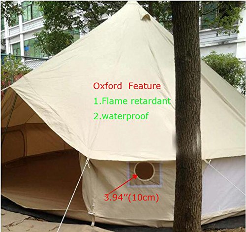 Carpa de camping tipo campana de lona de algodón 16FT para 8-10 personas miniatura 3