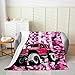 Off-Road Vehicle Kids Flannel Blanket All Seasons,Adventure Sports Pink Racing Car Bed Blanket for Kawaii Home Decor,American Flag Camouflage Graffiti Blanket for Sofa Couch,40