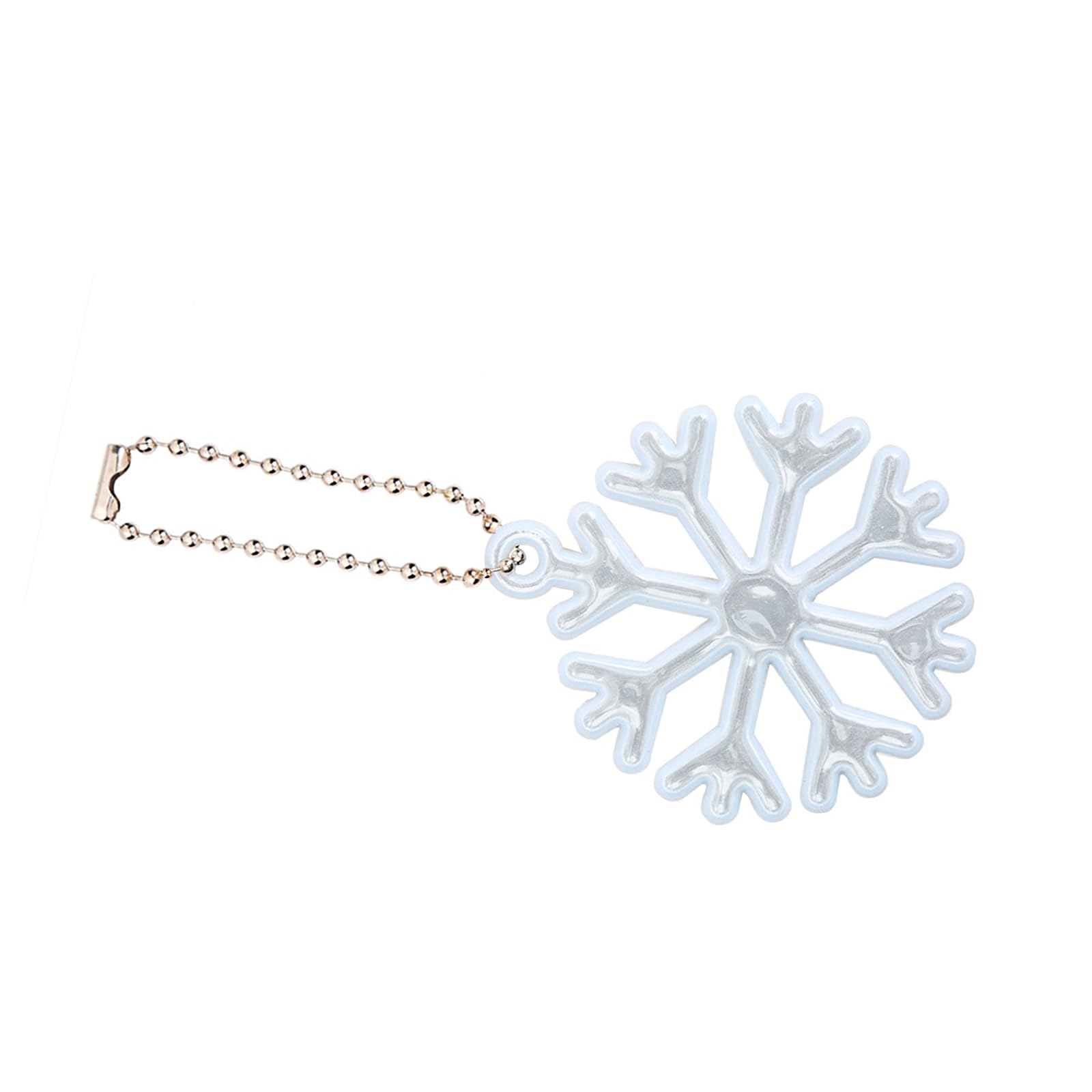 Limtula Silver White Kids Reflector Pendants Snowflake Shape Bag Pendant Night Security Walking Cycling Reflector Enduring