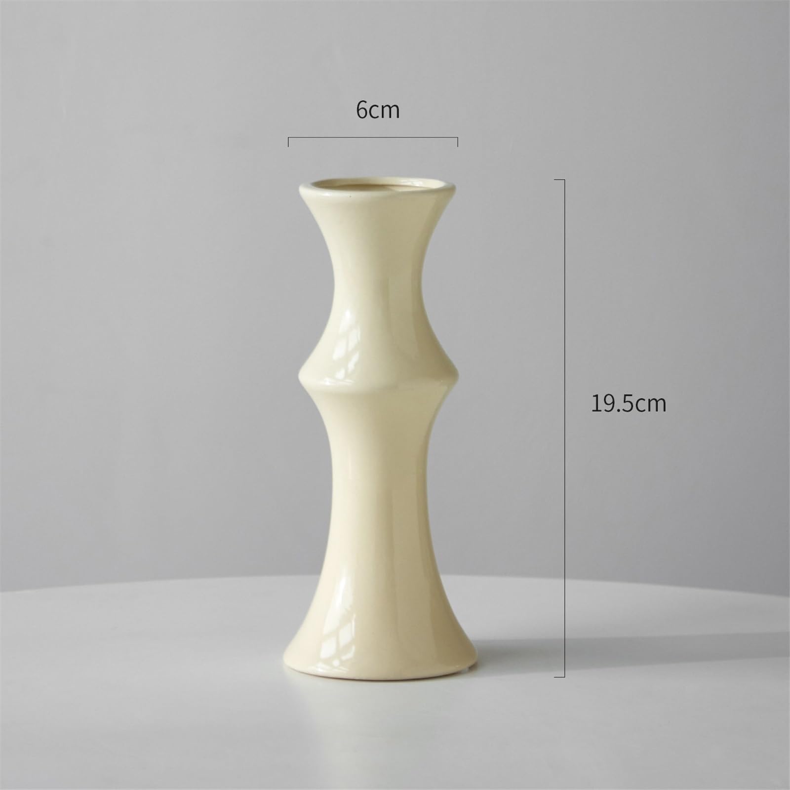 Vase en céramique Florale rétro for Les décors rustiques et contemporains Décoration d'intérieur(Beige,Petit)