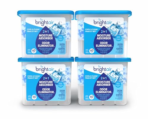 Bright Air Cool & Clean 2-in-1 Moisture Absorber & Odor Eliminator Case of 4 Lasts up to 60 Days Each