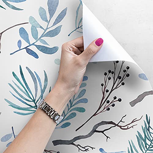 Papier peint intissé branches d'hiver pour masquer les défauts du mur - 4