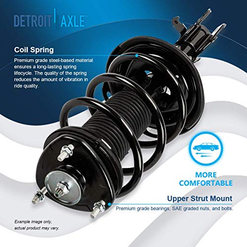 Image of Detroit Axle - Front 2pc Struts for 2006-2014 Honda Ridgeline, 2 Complete Struts Coil Spring Assembly 2007 2008 2009 2010 2011 2012 2013 Replacement Ready Struts Shocks Assembly