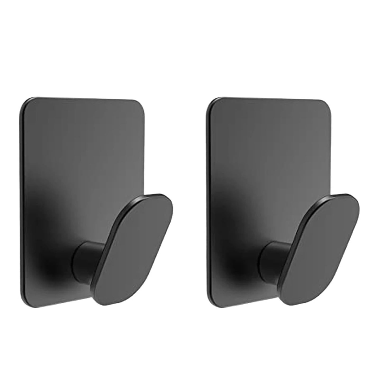 Janxelnova Black 2Pcs 4Pc/2Pc Bathroom Clothes Hooks, Adhesive Wall Hooks, Stainless Steel Towel Racks, Bathroom Kitchen Hardware, Multi-Purpose Hooks(Black 2Pcs)