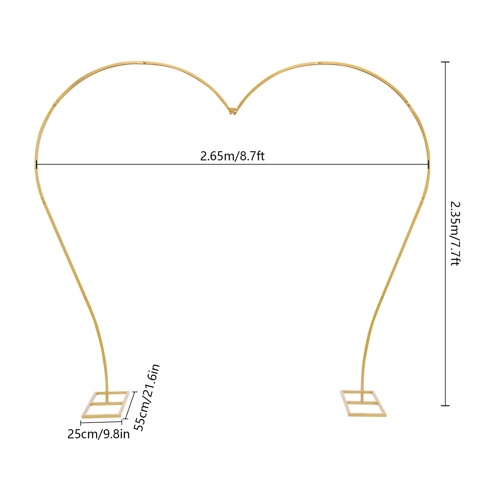Großer Ballon Bogen Liebende Herz Ballonbogen Girlanden Halter Hochzeitsbogen Garten Pflanzen Rahmen Hintergrund Stand für Hochzeit Geburtstag Party Events Dekoration (Weiß)