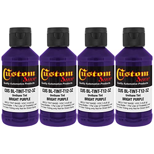 Image of Custom Coat 3 Ounce, Bright Purple, Bed Liner Tint Concentrate, 4 Pack