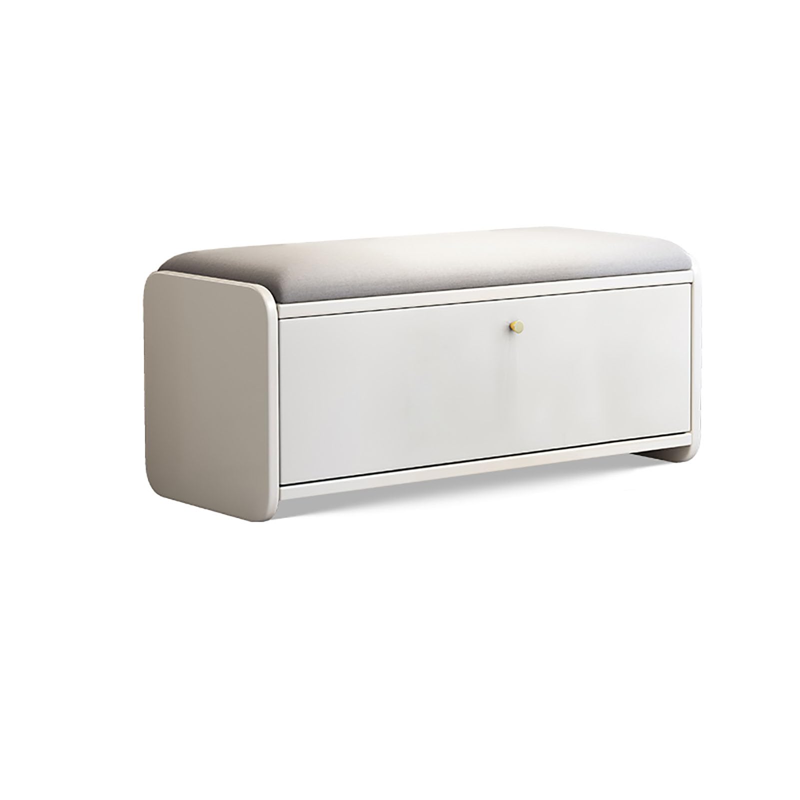 Banc de rangement à chaussures élégant au design épuré avec tiroirs à bascule