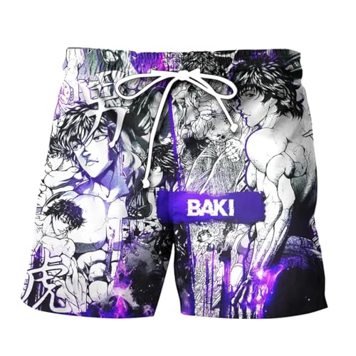 Anime BAKI Mens Strand Shorts Zwembroek Hanma Baki 3D Print Zomer Sneldrogende Board Korte Broek Casual Running Gym Shorts