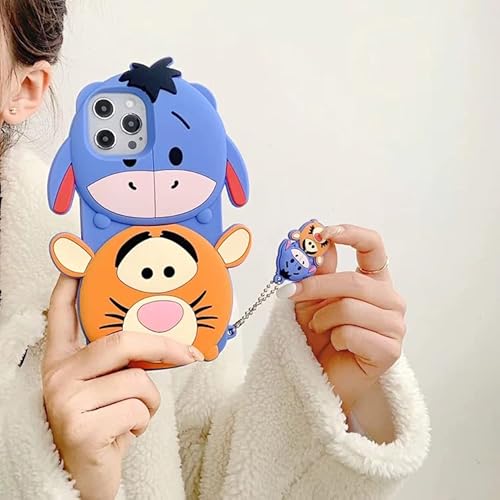 Ultra Thick Soft Silicone Case With Charm For Apple Iphone 12 Pro Max Winnie The Pooh Eeyore Tigger Blue Donkey Yellow Tiger 3D Anime Cartoon Cute Lovely Fun Girls Kids Women #TOP1