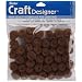 Acrylic Pom Poms - Light Brown - .75 inch - 45 pieces