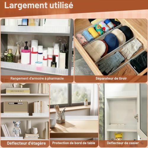 CiShow Lot de 8 bloqueurs de jouets transparents pour meubles, 40 x 4 cm, panneau transparent pour protéger la base du canapé, empêche les objets sous les meubles du canapé – vue 4