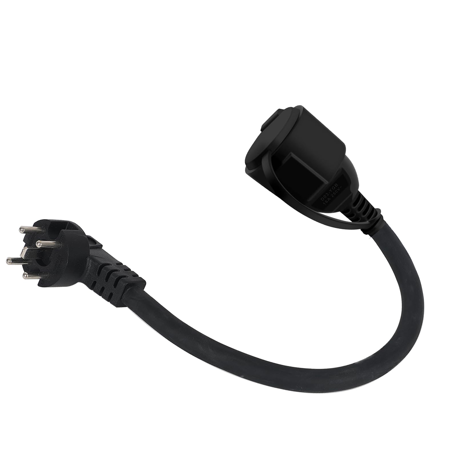 Adapter Perilex 16 A wtyczka kątowa na złącze Schuko, H07RN-F3G 2,5 mm², przewód gumowy, wtyczka adaptera prądu silnego