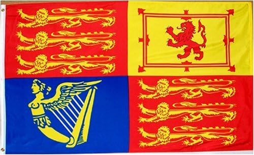 Bandera estándar real británica (Reino Unido) - poliéster de 3 pies por 5 pies (nuevo)
