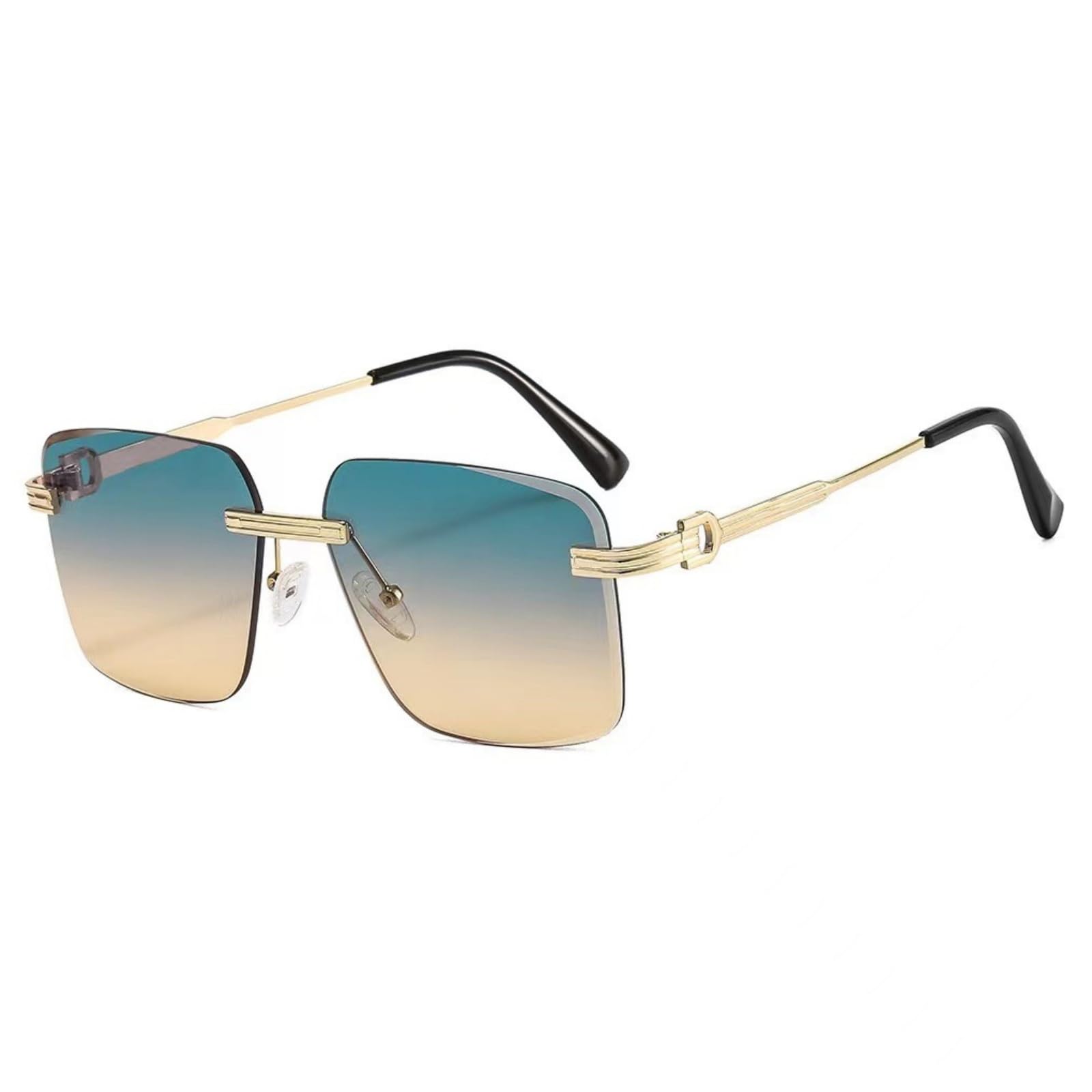 karsaer Oversized Rimless Rectangle Sunglasses for Women Men Retro Frameless Glasses Ladies Shades E1301-picture-10