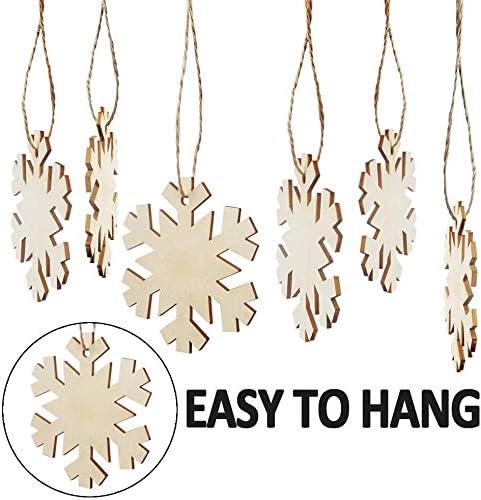 KAHEIGN 60Pcs Wooden Christmas Ornaments - Image 3