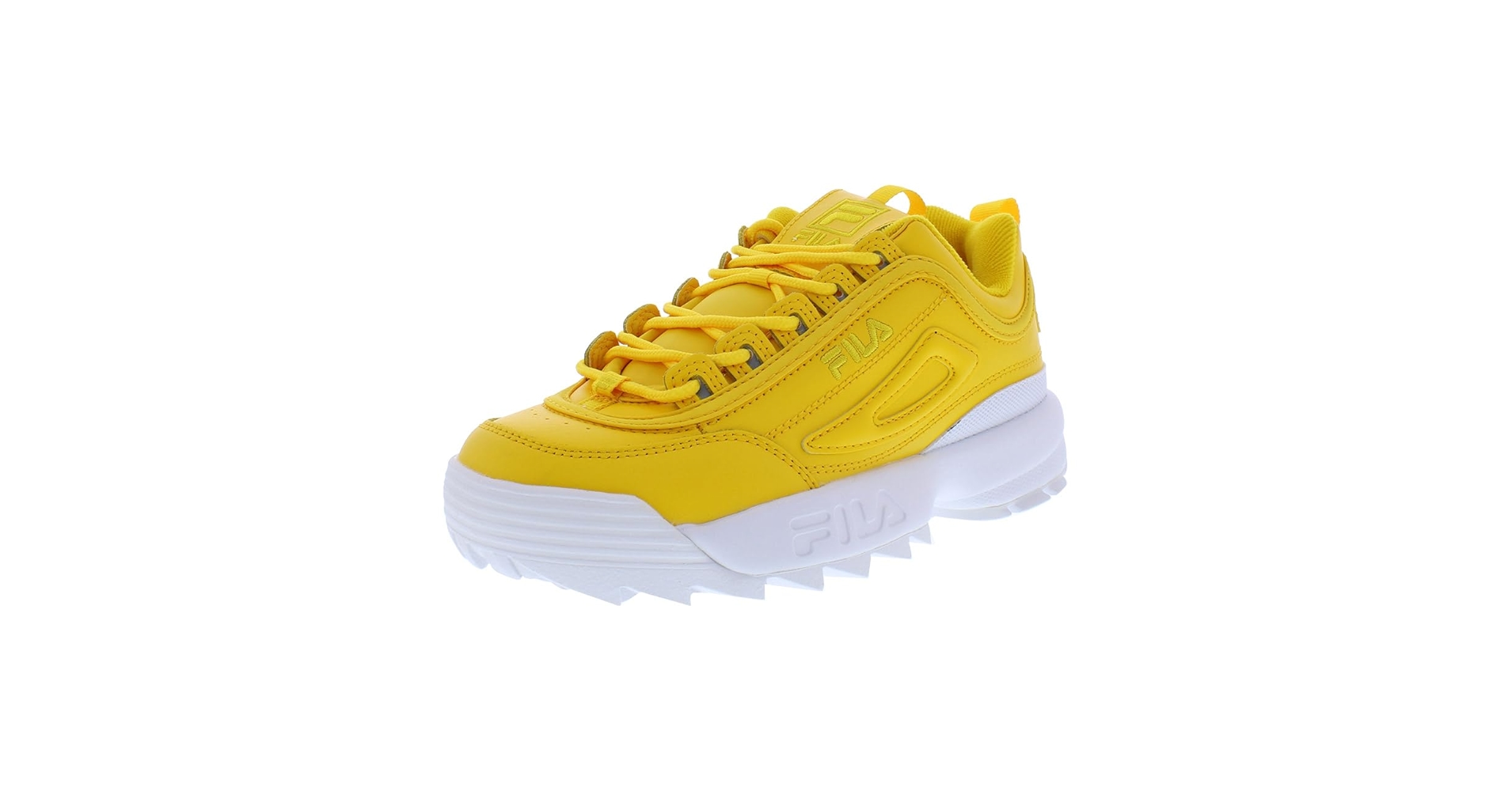 No.867 FILA スモーキーYELLOWのプリーツ☆新品☆XL☆ FOGLIA sneakers with colorful inserts brand FILA