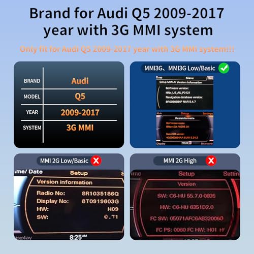 Pantalla Táctil 10.25 Pulgadas para Audi Q5 2009-2017 miniatura 4