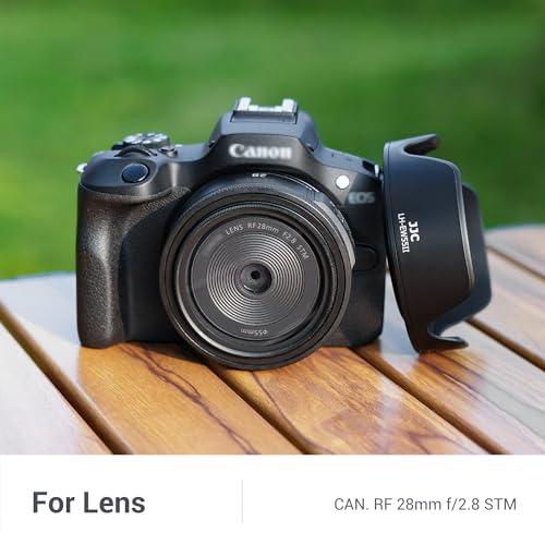 Image of Lens Hood for Canon RF 28mm F 2.8 STM, Reversible Lens Shade Replace Canon EW-55 Lens Hood, Compatible with 55mm Filters and 55mm Lens Cap