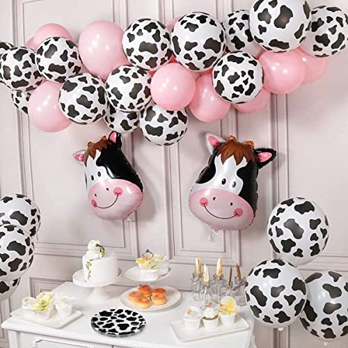 Cieovo 40 Pack Disposable Plates Farm Animal Cow Party Paper Plates Cow Print Dessert Plates For Barn Western Cowboy Cow Theme Baby Shower Birthday Party Supplies #TOP6