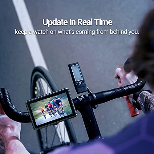 Feisike Handlebar Bike Mirror, Bicycle Rear View Camera With 4.3'' Hd Night Vision Function, 145° Wide Angle View, Adjustable Rotatable Bracket, Compatible With Bicycle, Mountain, Road Bike #TOP2