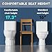 AKNIRL Elongated One Piece Toilet with 17.3