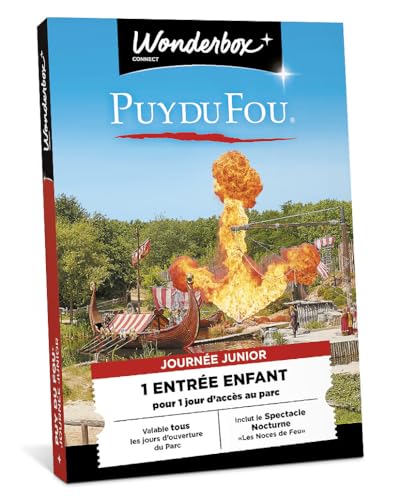 Wonderbox Connect - Coffret Cadeau - Puy du Fou - 1 entrée enfant pour 1 jour - Spectacle Nocturne