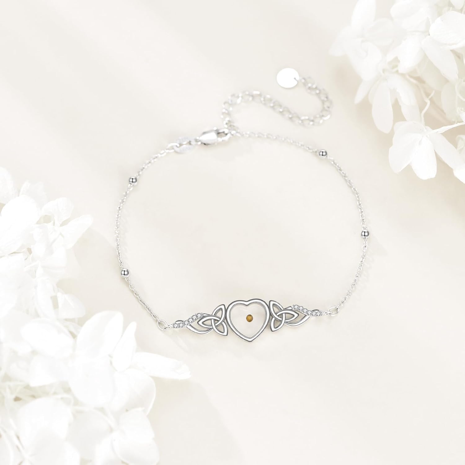 Mustard Seed/Star of David/Evil Eye/Clover Bracelet Sterling Silver Irish Religion Bracelets Lucky Jewelry Gifts for Women