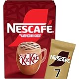 NESCAFÉ TypCappuccino Choco KitKat, Getränkepulver-Sticks mit löslichem Bohnenkaffee, Instantkaffee mit KitKat-Geschmack, 1er Pack (7 Sticks à 21g)