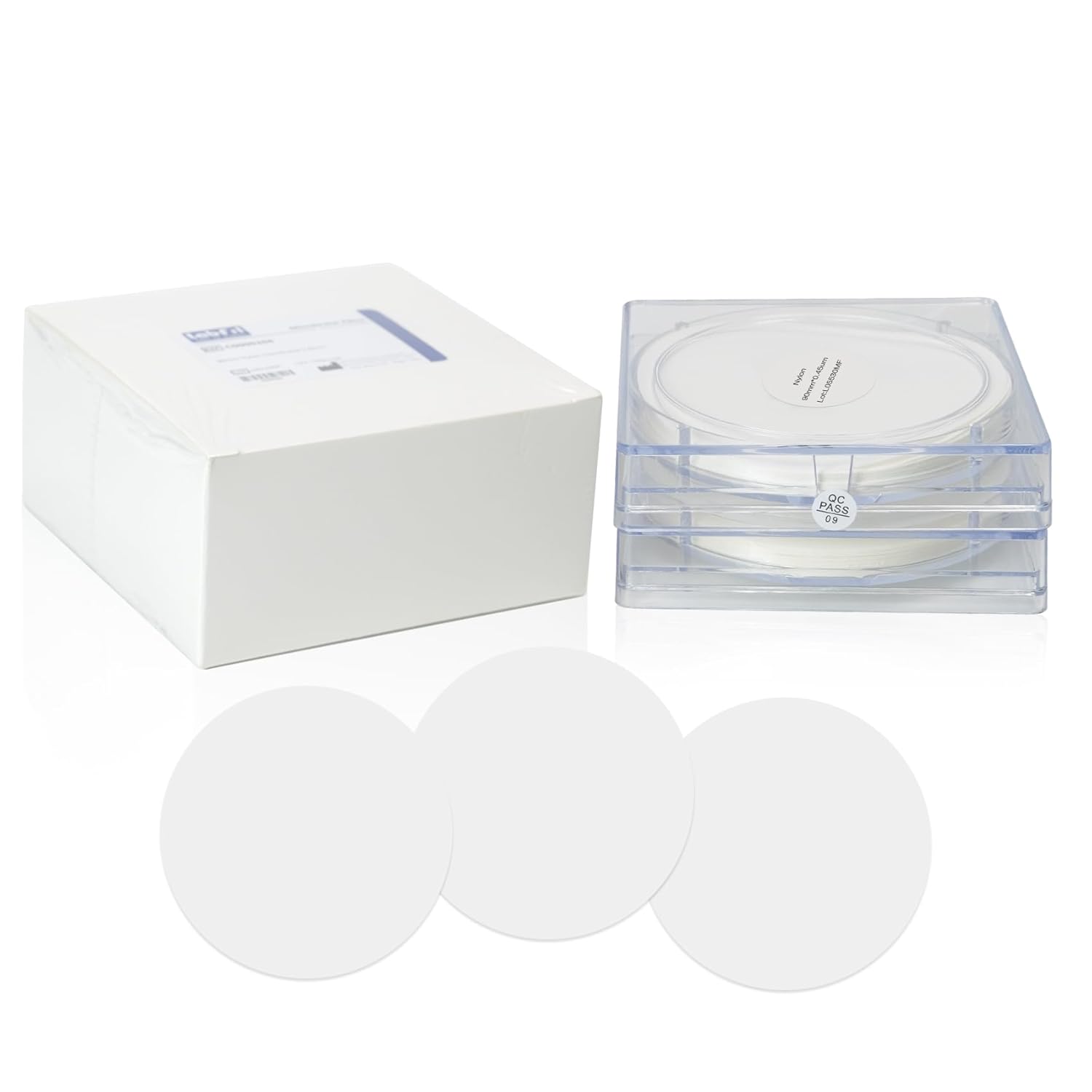 Nylon Disc Membrane Filters Hydrophilic,Diameter 90 mm,Pore Size 0.45 µm,Pack of 100