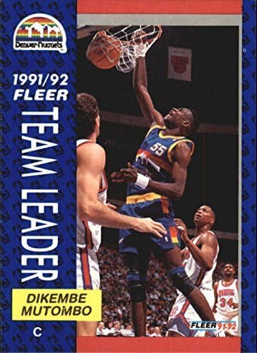 1991-92 Fleer #378 Dikembe Mutombo TL RC Rookie NBA Basketball Trading Card