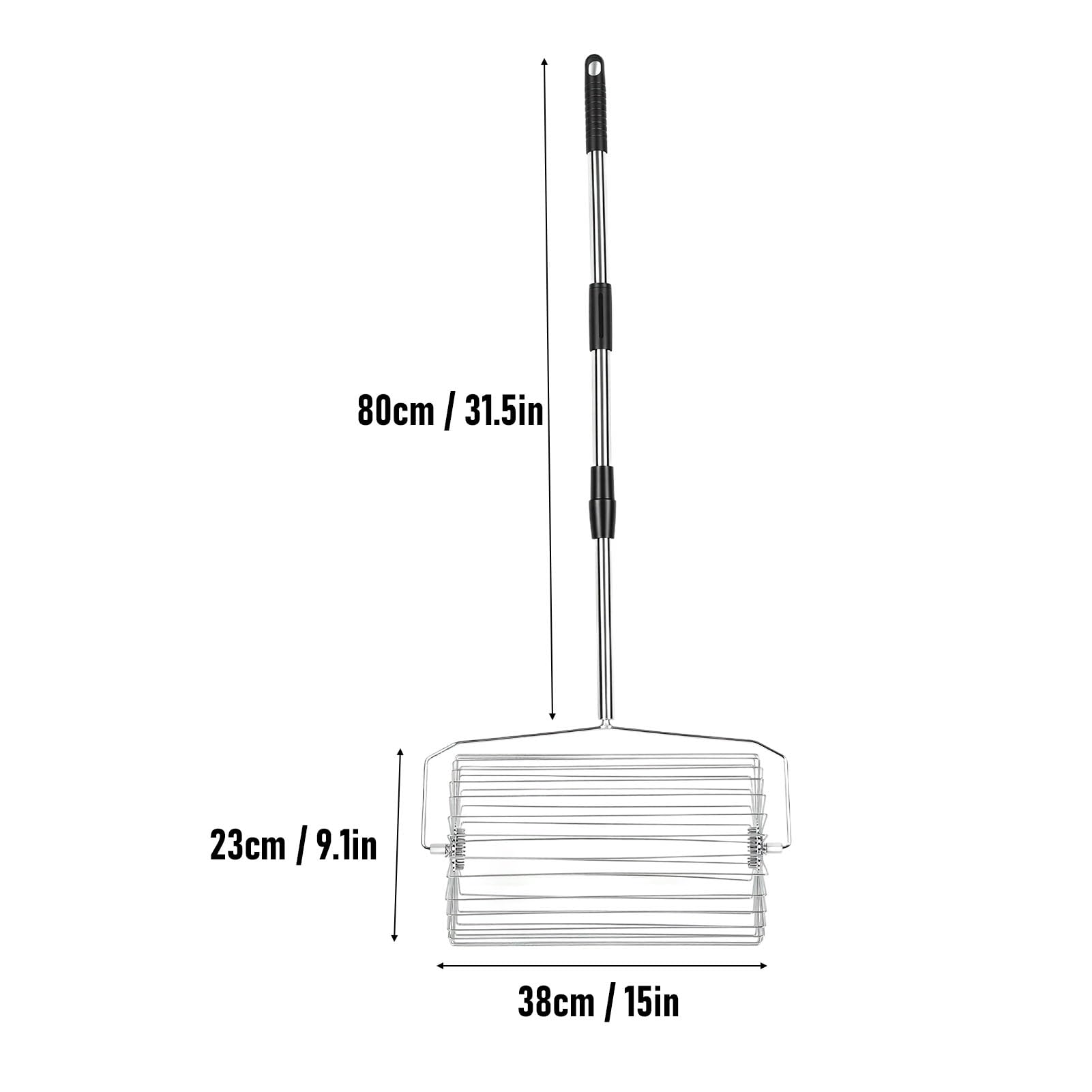 Jenngaoo Tennisball Picker Tragbarer Tennisball Sammler aus Edelstahl (L)