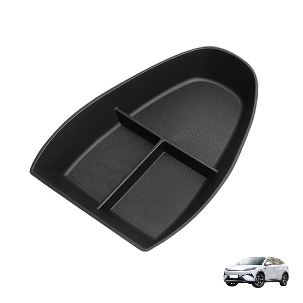 QQJHBAMYN TPE Lower Center Console Organiser Tray, for BYD YUAN PLUS 2025 Car Centre Floor Consoles Accessory Interior Storage Easy Clean NonSlip