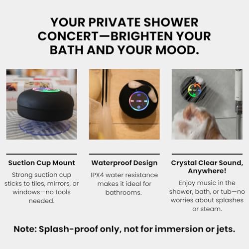 Luzsco Waterproof Bluetooth Shower Speaker with LED の商品画像 1