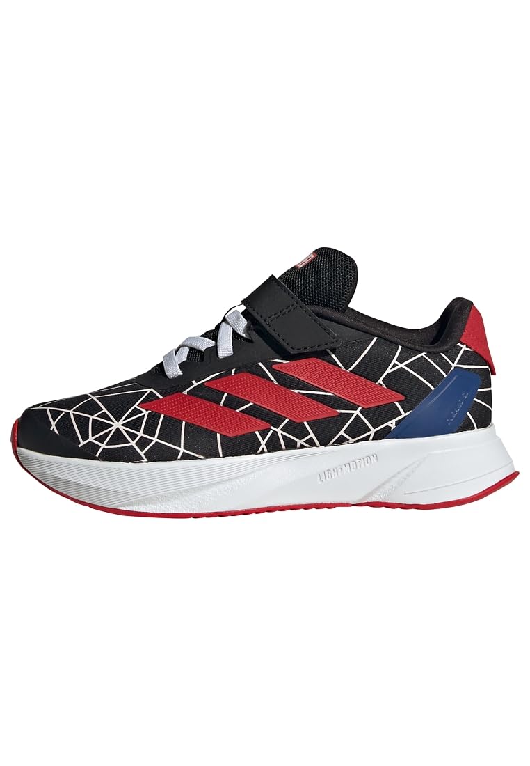 adidas Zapatillas infantiles Duramo Spider-Man EL K Core Black/Better Scarlet/FTWR White