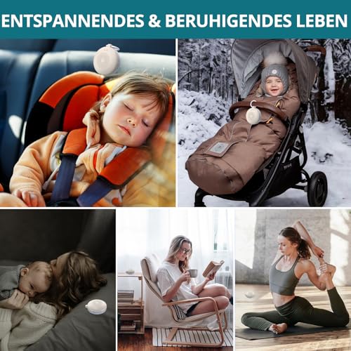 YGiTK White Noise Machine Mini-Tragbare Soundmaschine mit 12 Beruhigende Geräuschen, 3-Timer & Memory-Funktion, Typ-C Wiederaufladbar, Weißes Rauschen Maschine für Babys Erwachsene (Helle Aprikose)