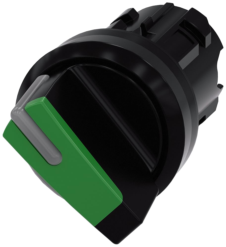 Siemens Sirius ATC Selector Round Green manecilla Short O-I Sustained 90o