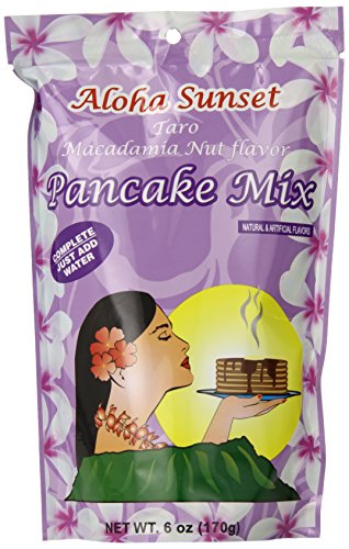 Aloha Sunset Pancake Mix Macadamia Nut, Taro, 6 Ounce (Pack of 12)