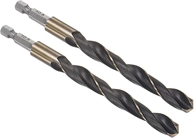 Kozelo 2pcs Titanium Coated Drill Bit with 1/4