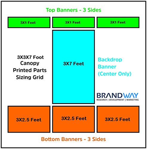 Image of 6x6x7 ft. Promotional Canopy with American Matty Tetron Cloth Waterproof, 3-Side Open Foldable & Portable for Stall Promotion Activities, Advertising | Quick Setup with Carry Bag (Black)