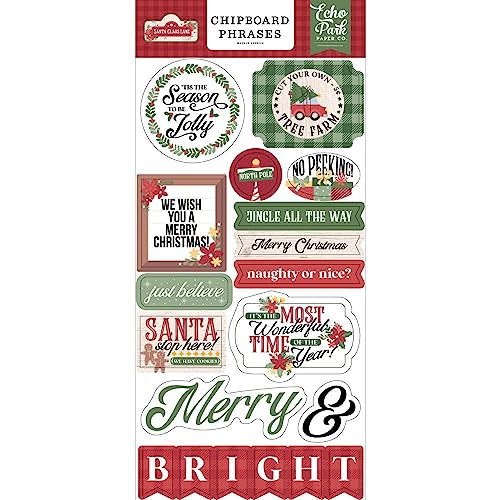 ECHO PARK PAPER COMPANY Santa Claus Lane Chipboard 6