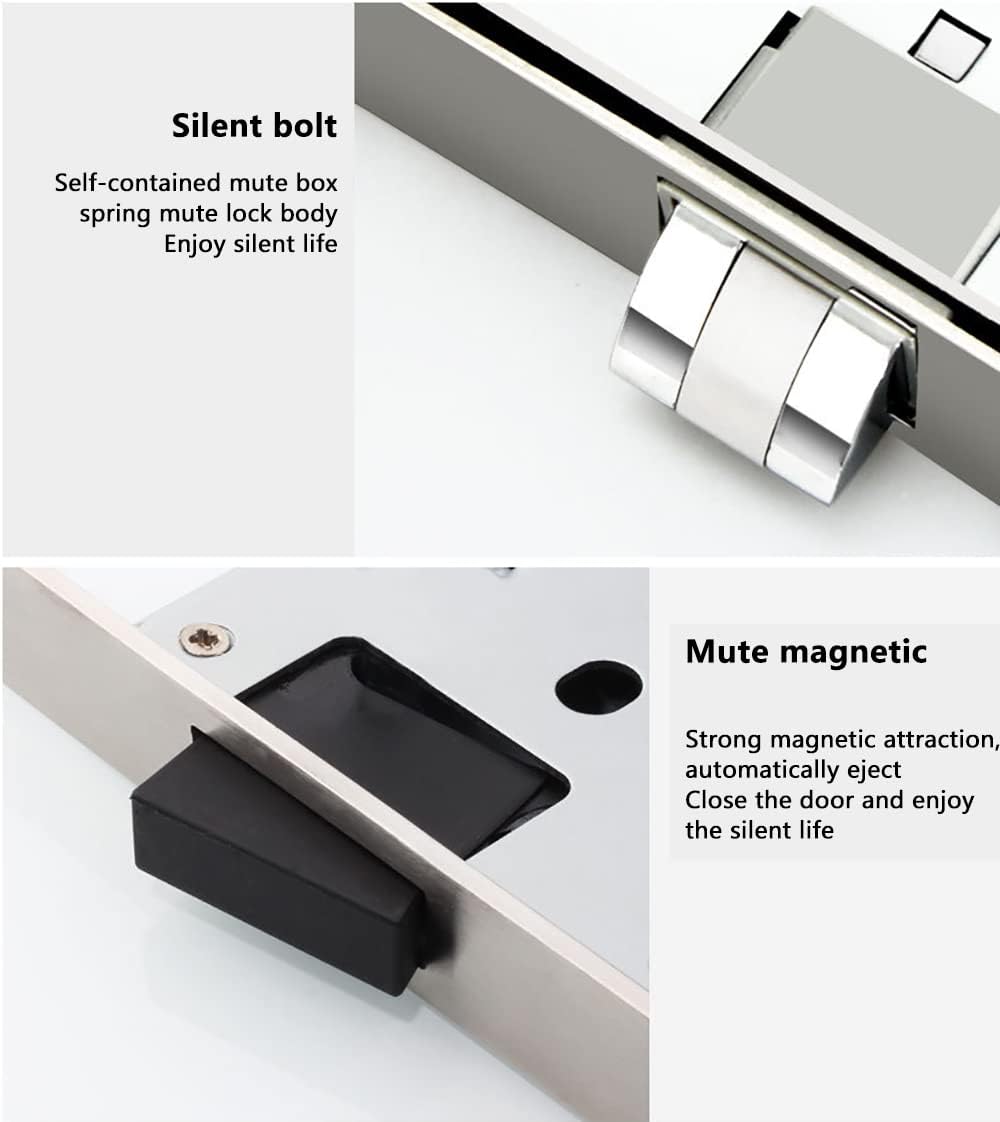 Privacy Door Lever Handles - Zinc Alloy Bed Bath Lockset for Bedrooms & Bathrooms - Left or Right Handing(ModelE)