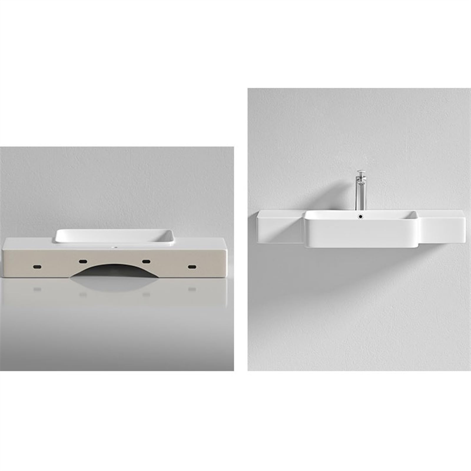 Lavabo Lavabo montado en la pared Lavabo pequeño for baño Balcón Lavabo de cerámica for exteriores con accesorios Lavabo de baño