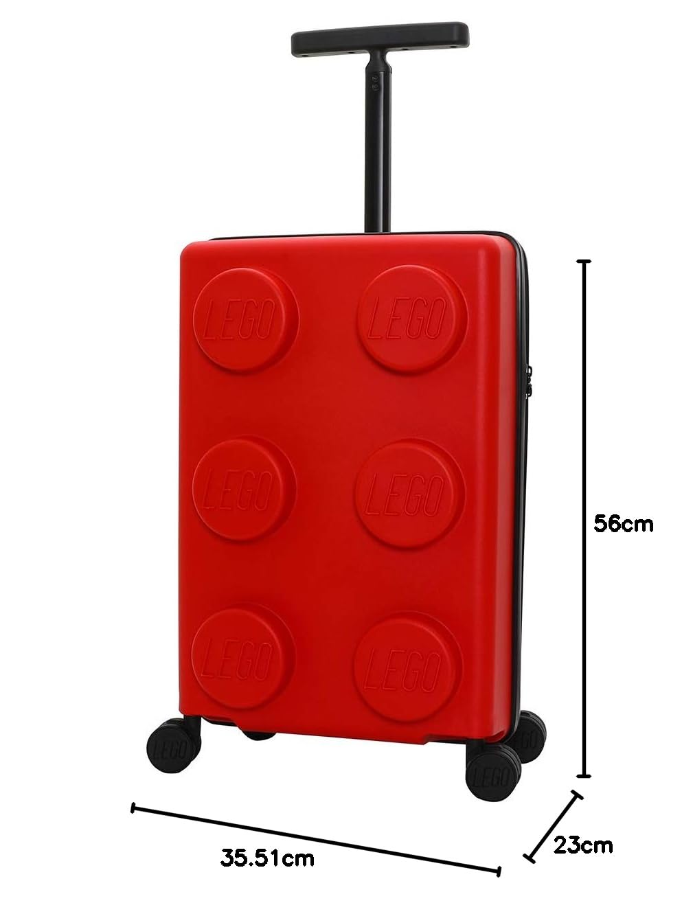 BBM Bags Signature Brick 2 x 3 walizka na kółkach z tworzywa sztucznego PP nadającego się do recyklingu, pojemność 35 litrów, wózek dziecięcy z zamkiem TSA, walizka na kółkach z 4 podwójnymi kółkami,