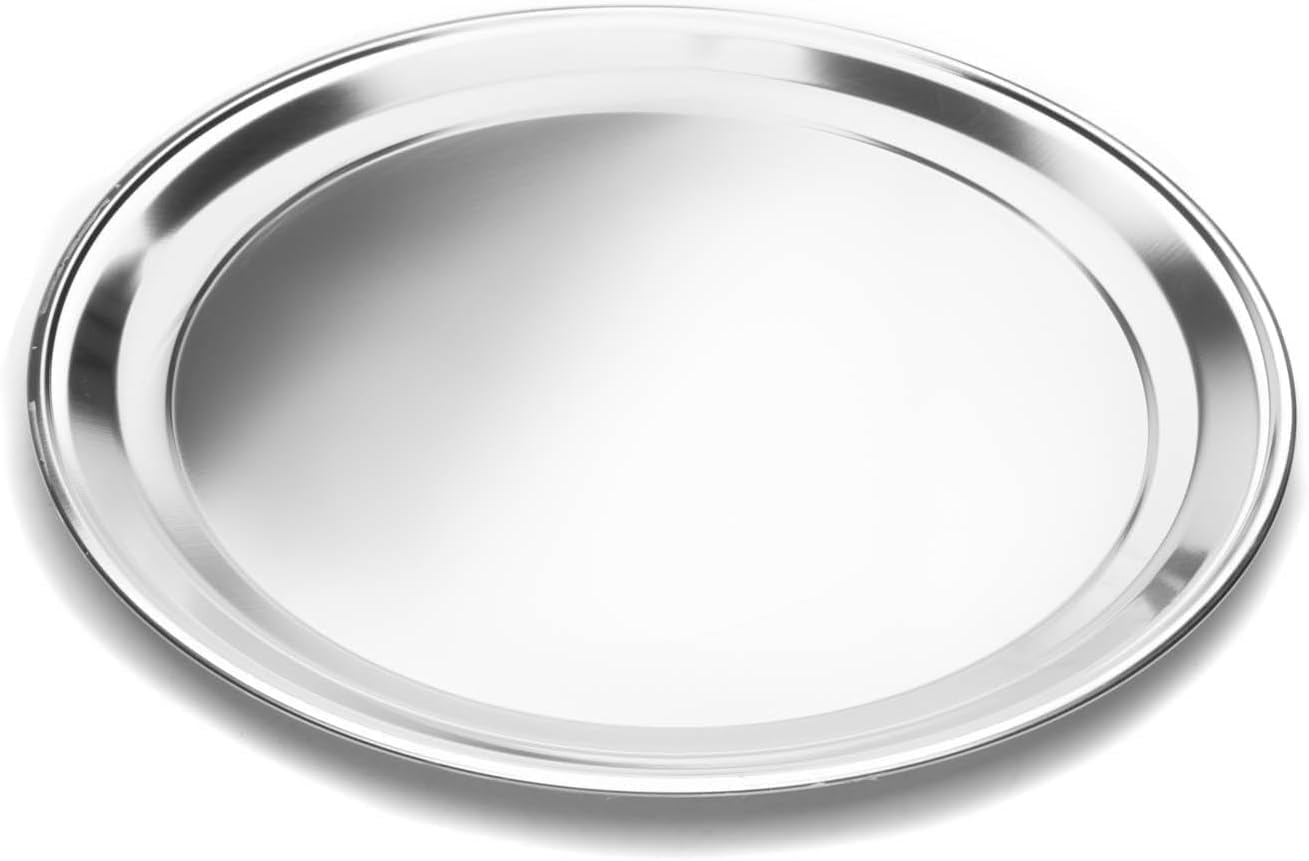 Bandeja de aluminio para pizza, 12 pulgadas, borde ancho – Paquete de 4