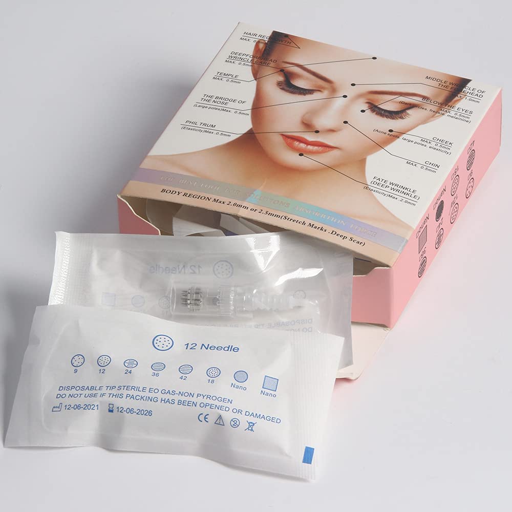 MONA agi 12 microneedling aghi Dermapen Cartucce Suggerimenti per Auto Electric Micro Stamp Derma Pen 10pcs