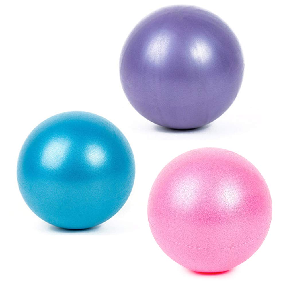 Set Di Attrezzi Da 5 Pezzi Per Yoga Pilates Ball Brick Stretching Strap Resistance Loop Blu Diametro della sfera: 25 cm