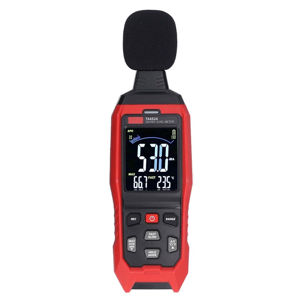 FACAIIO Detector de ruido portátil TA652A, medidor digital de nivel de